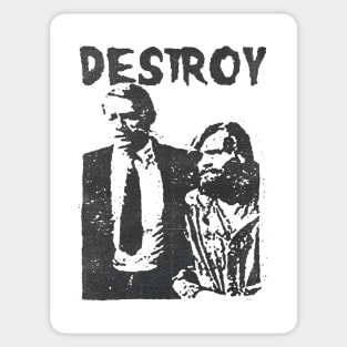 destroy vintage punk art Sticker